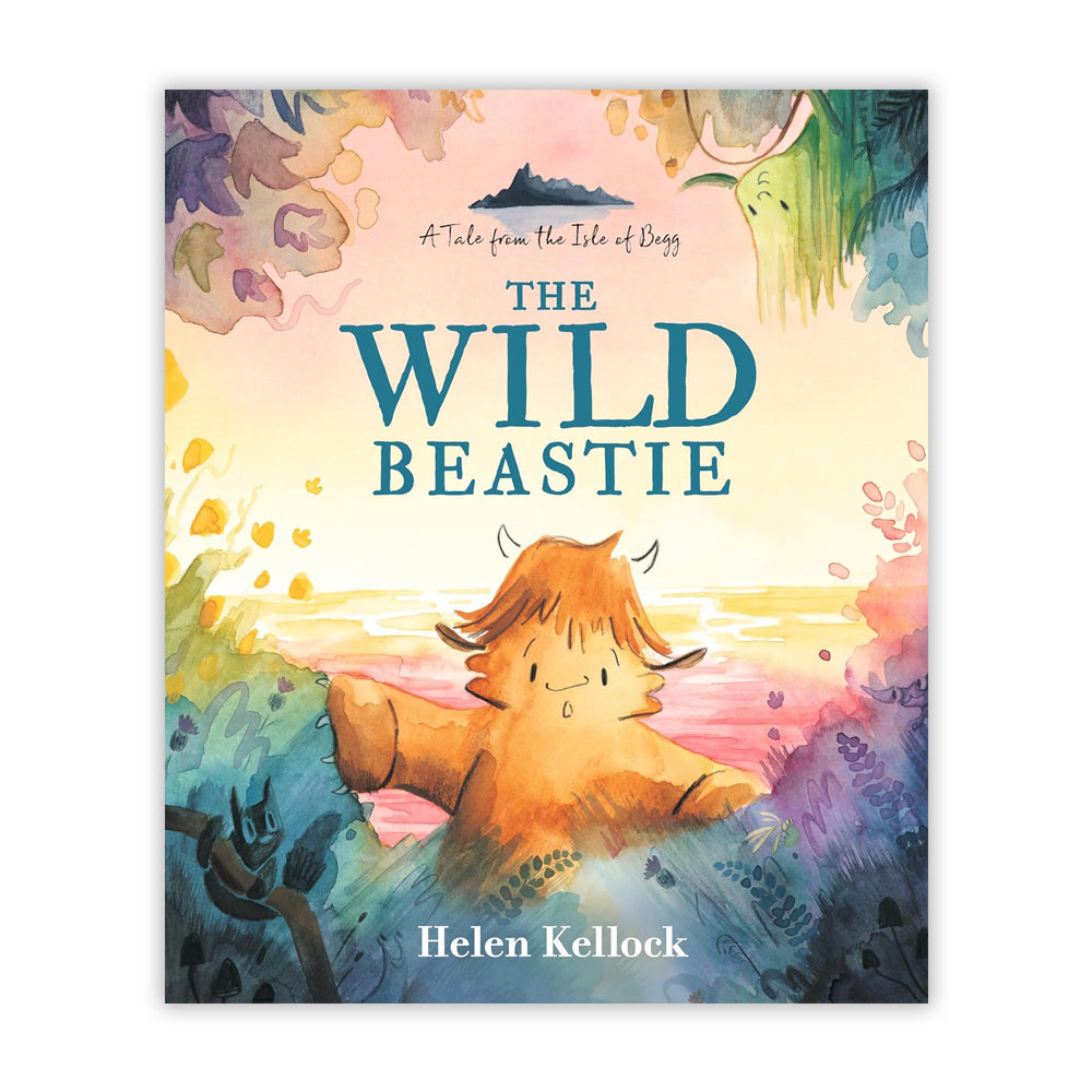 Book cover with an illustration of a hairy creature in the woods.