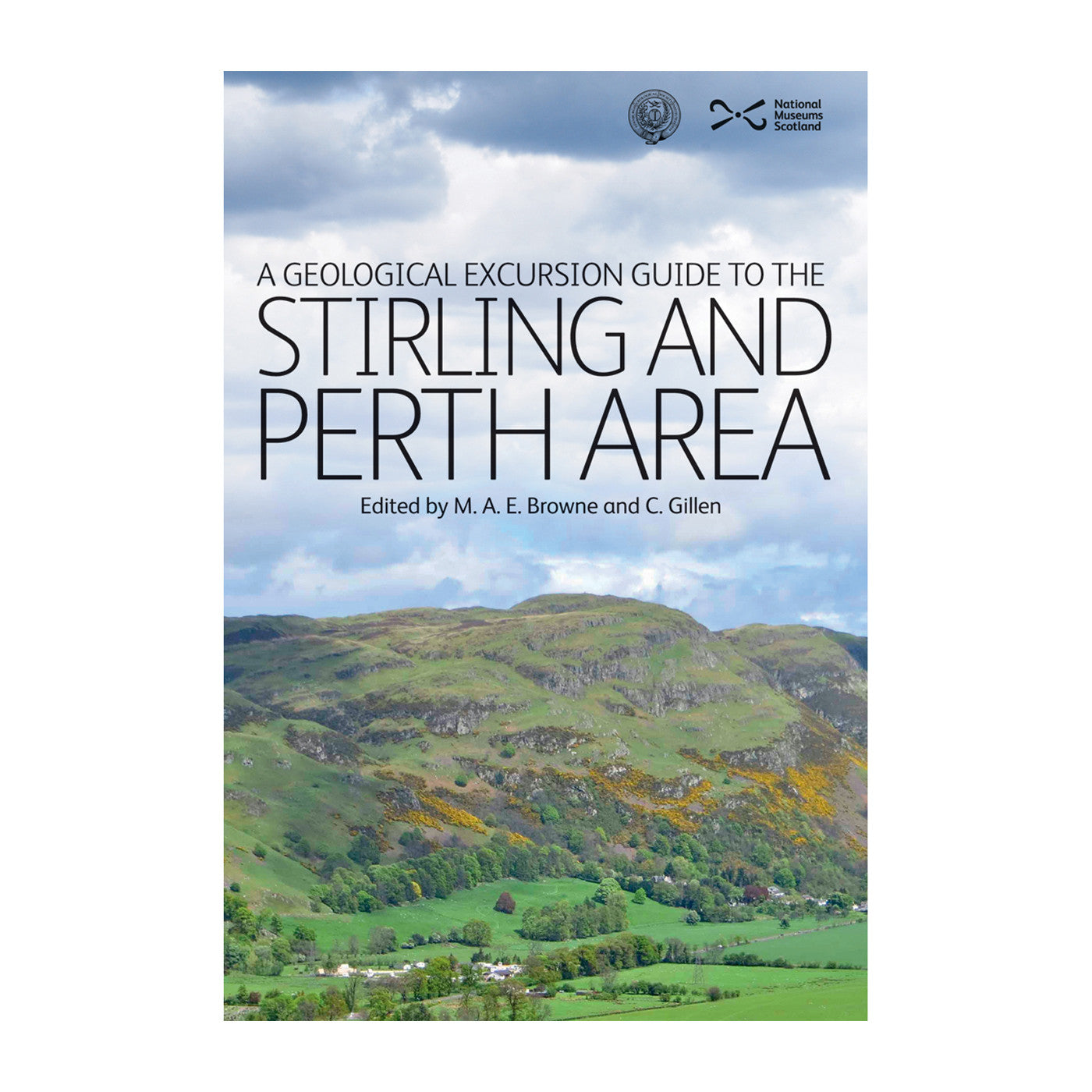 Book cover with a photograph of some hills in the Stirling and Perth area under a cloudy sky. The books title and authors overlay the sky in a large black font.