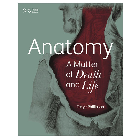 Book cover with an anatomical illustration of a man's shoulder. The illustration is presented in a muted blue and deep red with large white font.