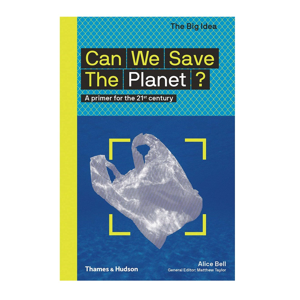 Book cover with a plastic bag floating against a blue patterned background.