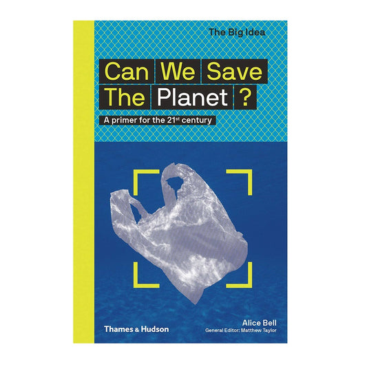 Book cover with a plastic bag floating against a blue patterned background.