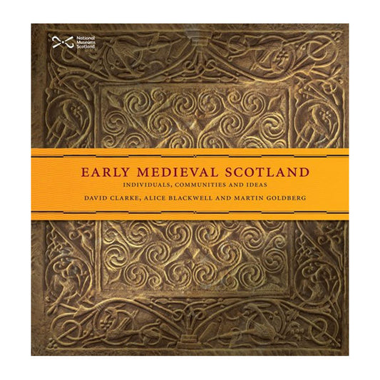 Book cover with a photograph of medieval Scottish stonework.