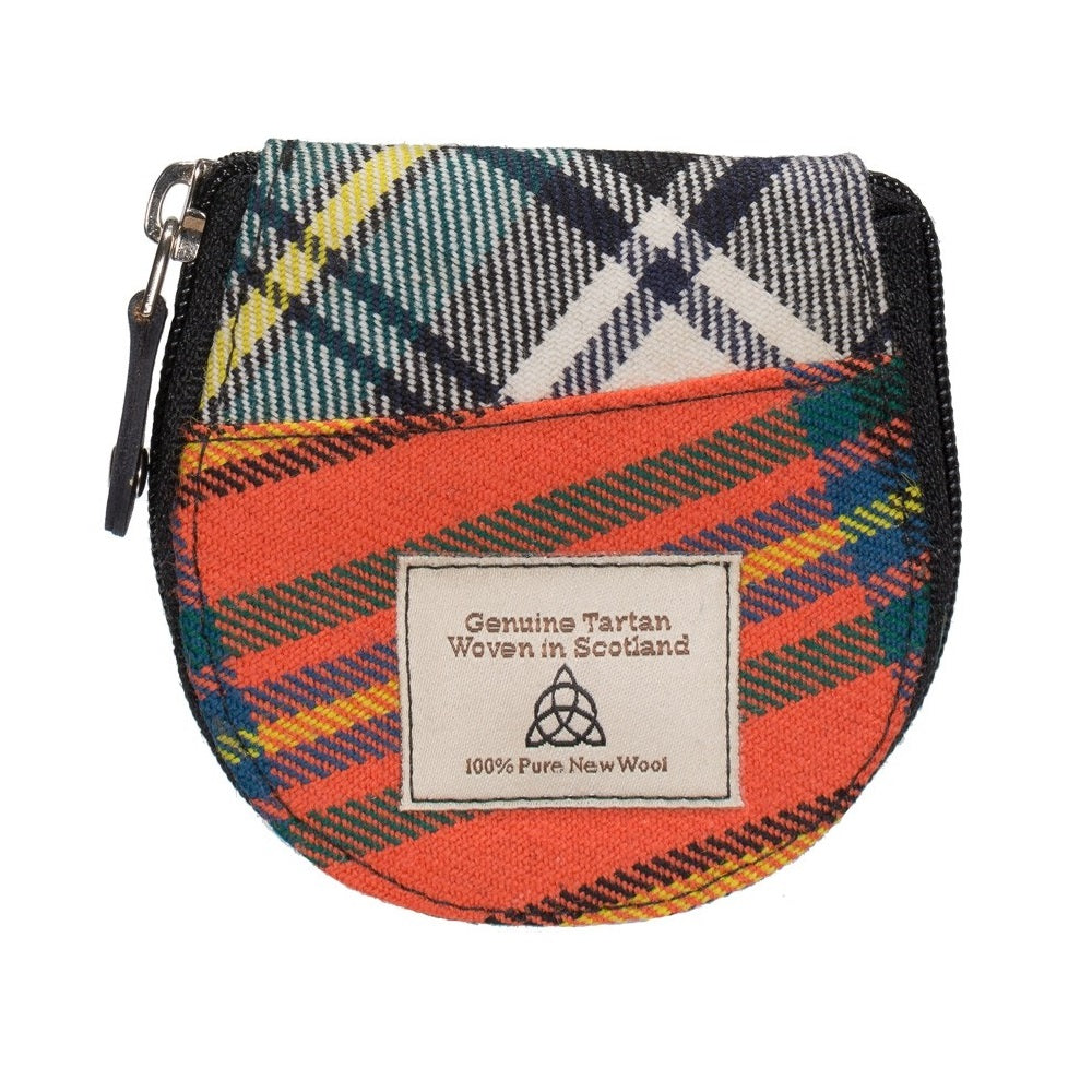 Quirky Tartan round coin purse