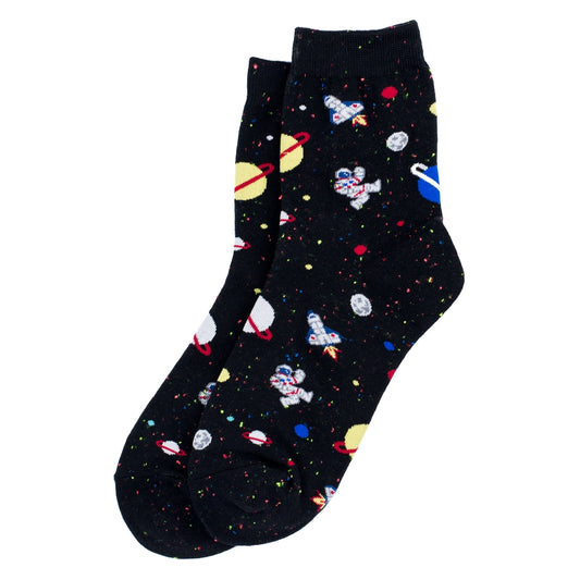 Space Rocket Socks - Black