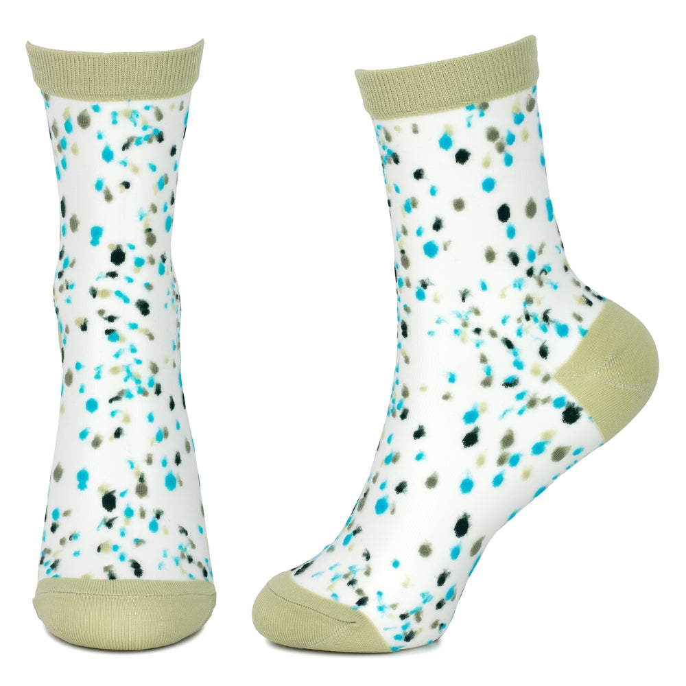 Sheer Speckle Socks - Green
