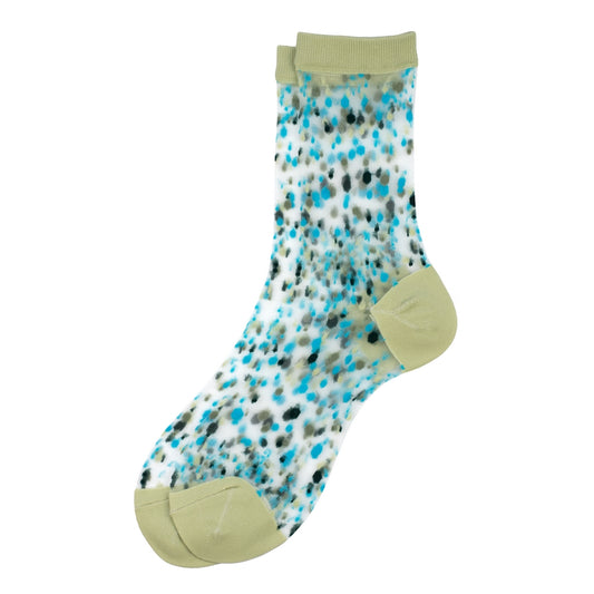 Sheer Speckle Socks - Green